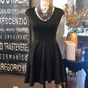 Black Cap Sleeve Dress